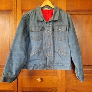 Vintage JCPenney Indigo Super Denim medium wash insulated denim jacket